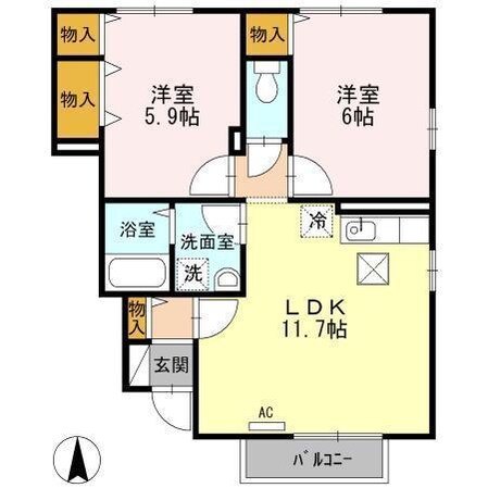 シャルマンIIの物件間取画像